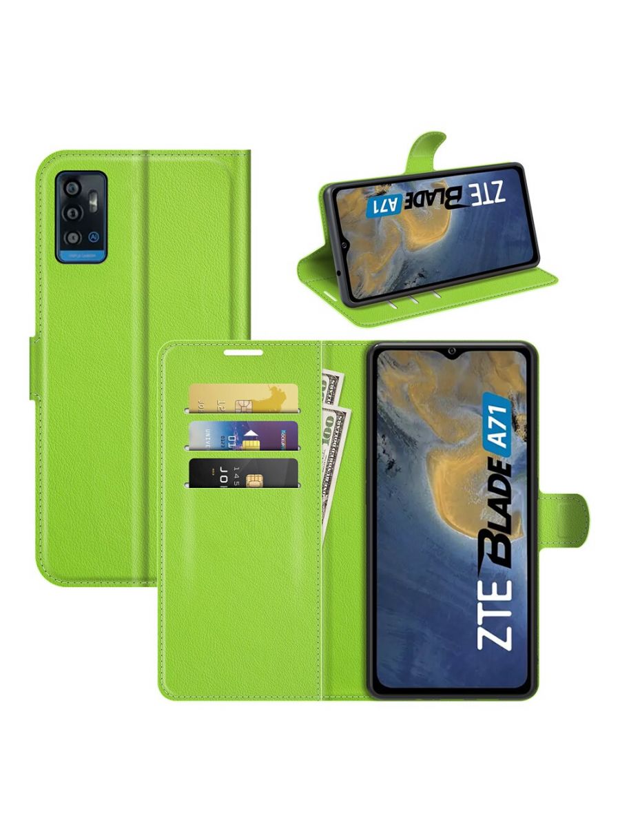 

Brodef Wallet Чехол книжка кошелек для ZTE Blade A71 коричневый