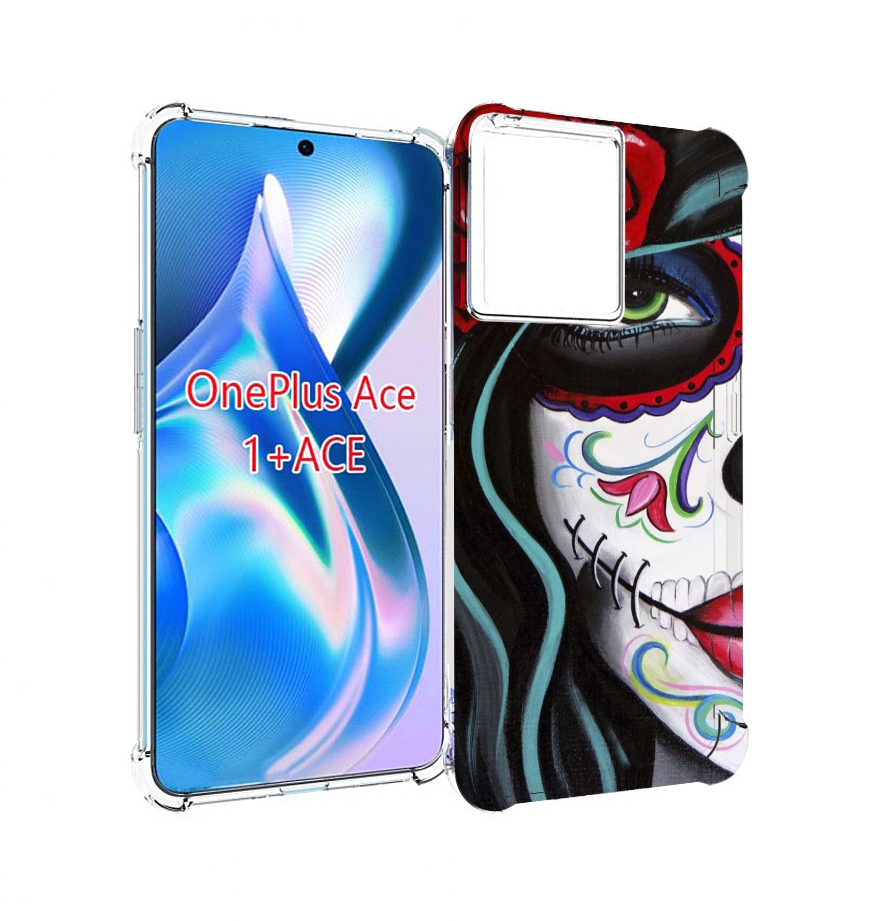 

Чехол MyPads девушка в масочке расписная женский для OnePlus Ace, Прозрачный, Tocco