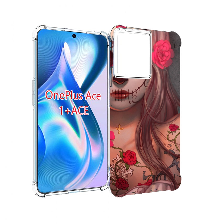 

Чехол MyPads девочка в рисунках для OnePlus Ace, Прозрачный, Tocco