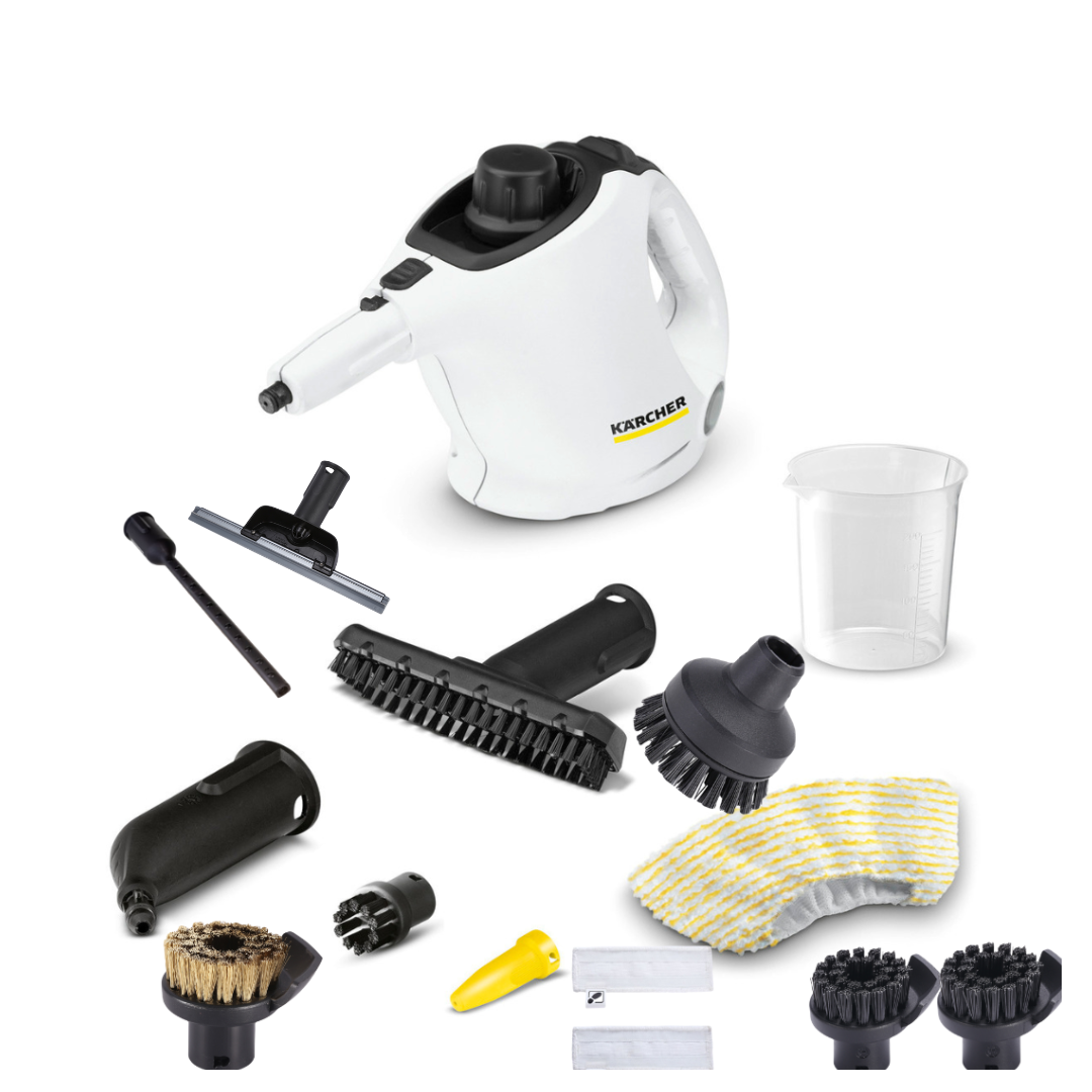 

Пароочиститель Karcher SC 1 EasyFix белый, SC 1 EasyFix+12 насадок IVAHAVI