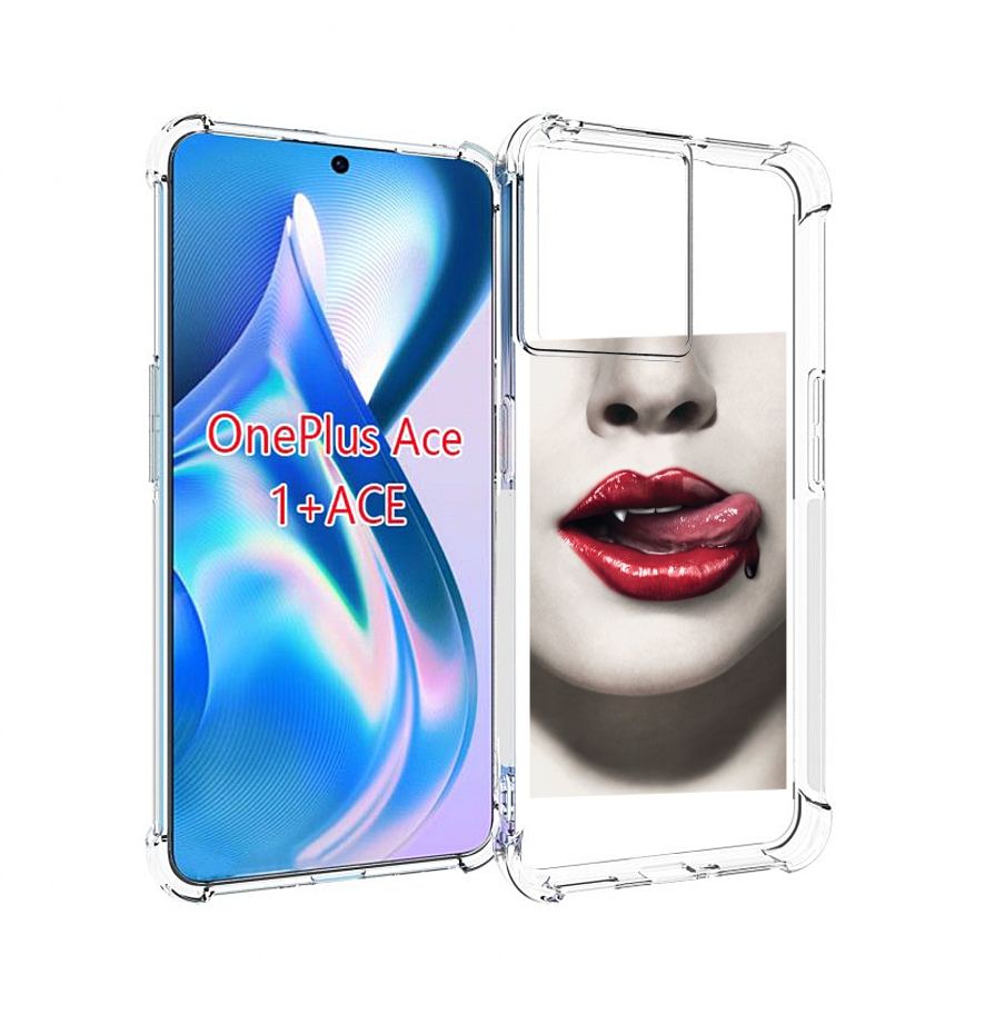 

Чехол MyPads губы-вампирши для OnePlus Ace, Прозрачный, Tocco