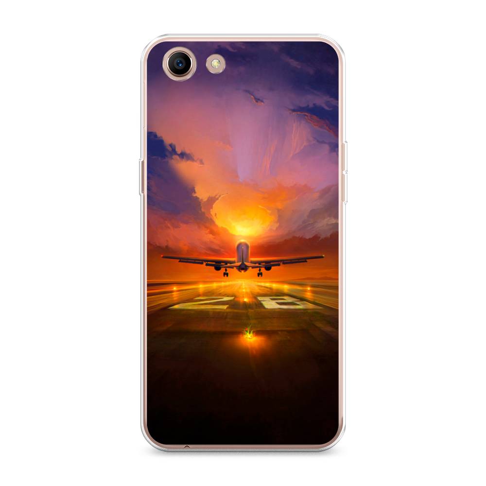 

Чехол для Oppo A83 "Самолет на посадке", Оранжевый;синий, 250150-6