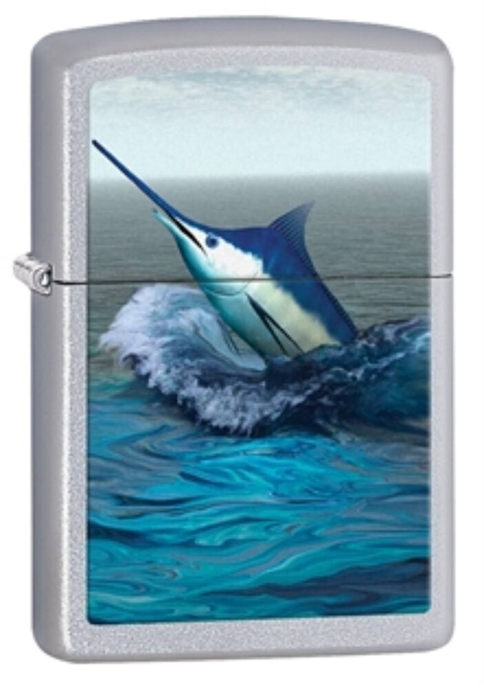 

Зажигалка Zippo Marlin, Серебристый;синий;белый, Marlin