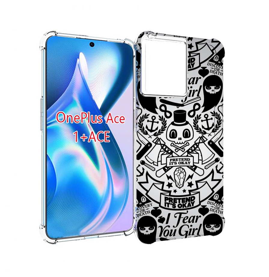 

Чехол MyPads готический-принт для OnePlus Ace, Прозрачный, Tocco