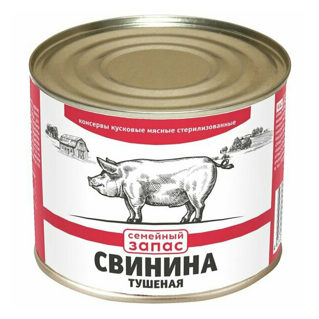 

Свинина тушеная Семейный запас 525 г