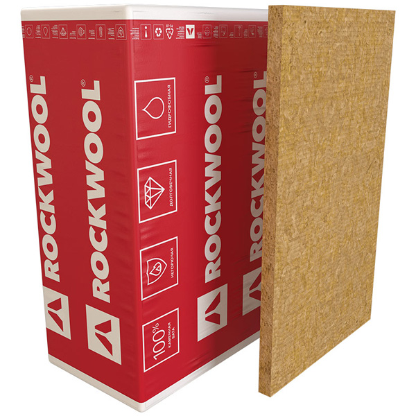 

ROCKWOOL Венти Баттс Д Оптима каменная вата для вентилируемых фасадов 1000х600х100мм