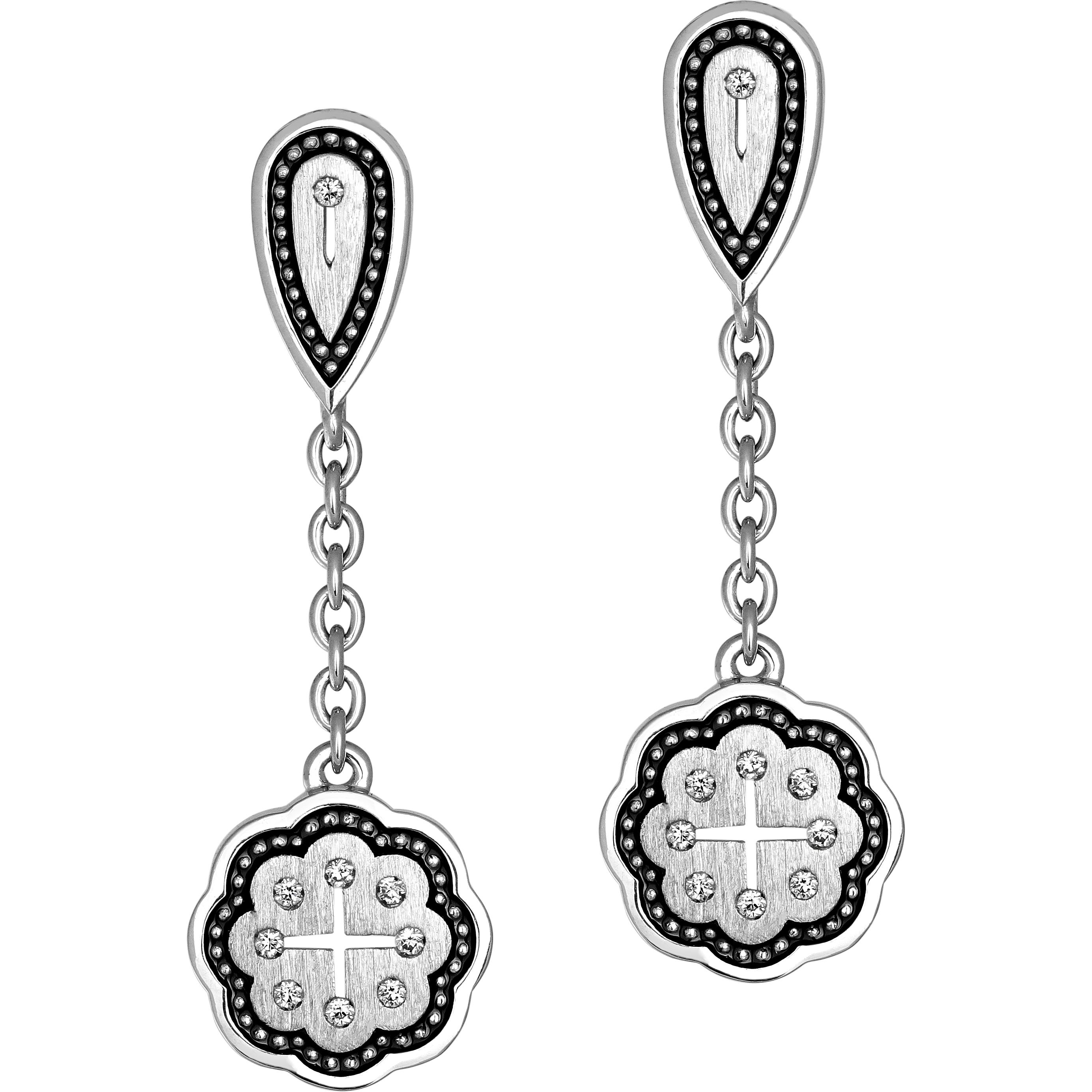 

Серьги женские из серебра Эстет 01С1511038Э, эмаль/swarovski, 01С1511038Э