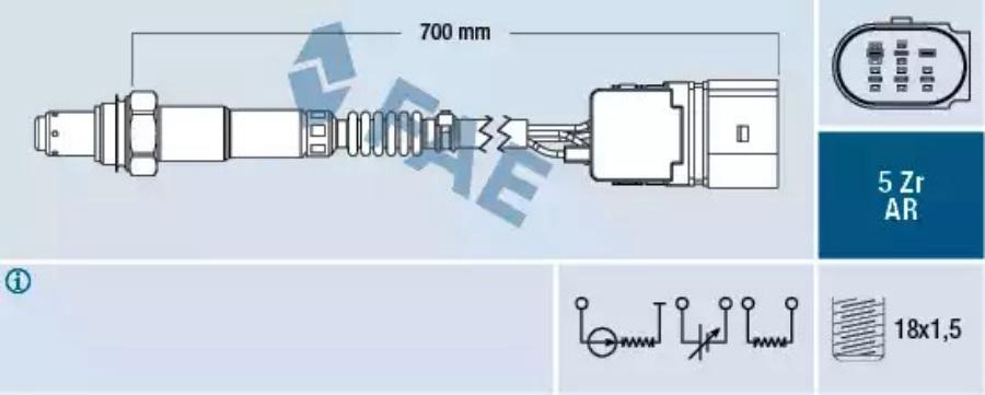 

FAE 75014 Лямбда-зонд BMW