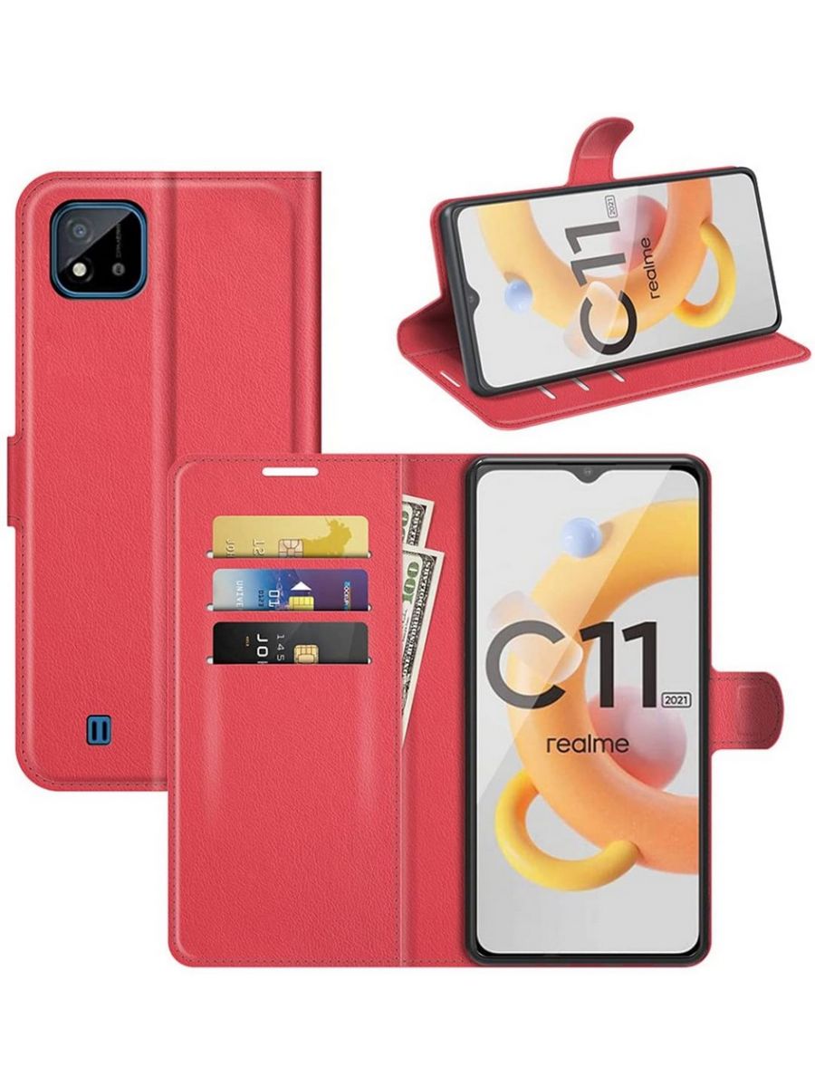 

Brodef Wallet Чехол книжка кошелек для Realme C11 2021 фиолетовый