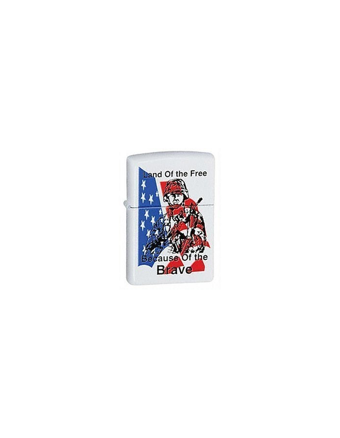 

Зажигалка Zippo Land of the free, Белый;черный;красный;синий, Land of the free