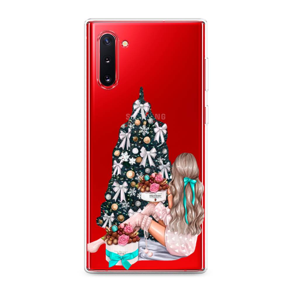 

Чехол на Samsung Galaxy Note 10 "New Year", Зеленый;бежевый;голубой, 28650-5