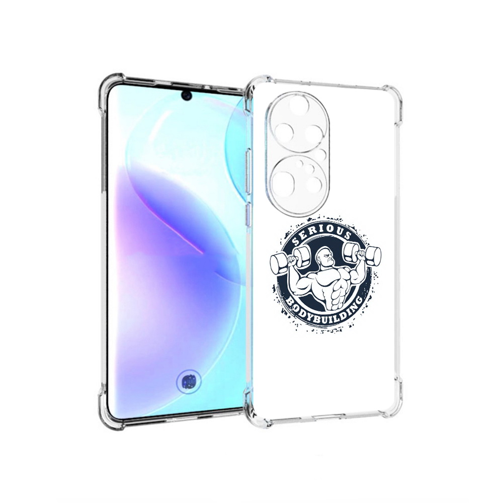 

Чехол MyPads Tocco для Huawei P50 Pro бодибилдинг воля к победе, Прозрачный, Tocco