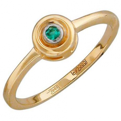 

Кольцо из красного золота с изумрудом р. , Эстет 01К517569-1, 01К517569-1