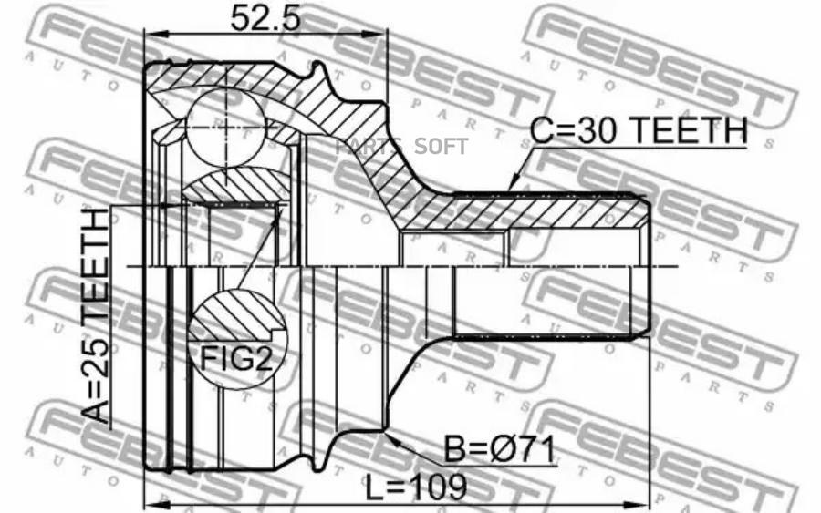 

ШРУС внешний MERCEDES W212, W221, W222 4-matic 1610-221