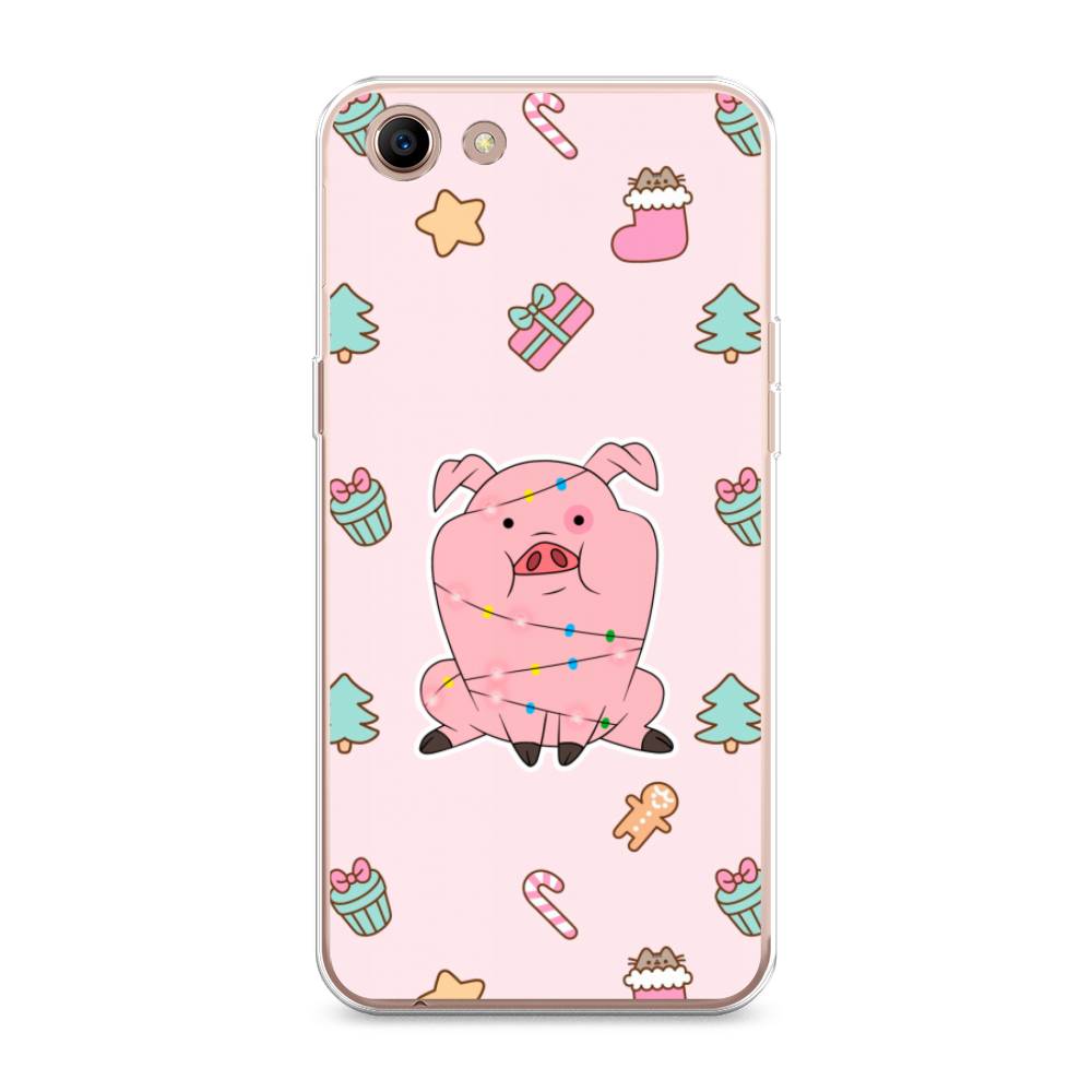 

Чехол для Oppo A83 "Розовая свинка", Розовый;зеленый, 250150-5