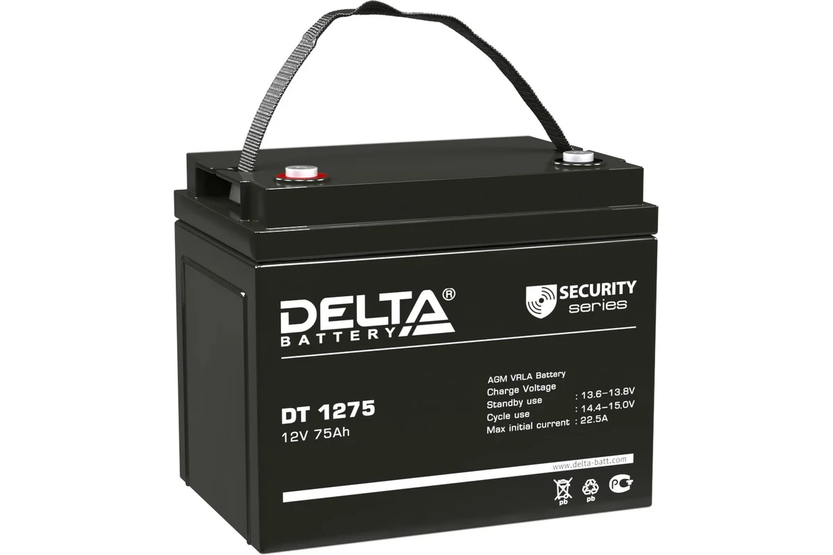 Аккумулятор для ИБП Delta DT 1275 75 Ач 12 В 2197800₽