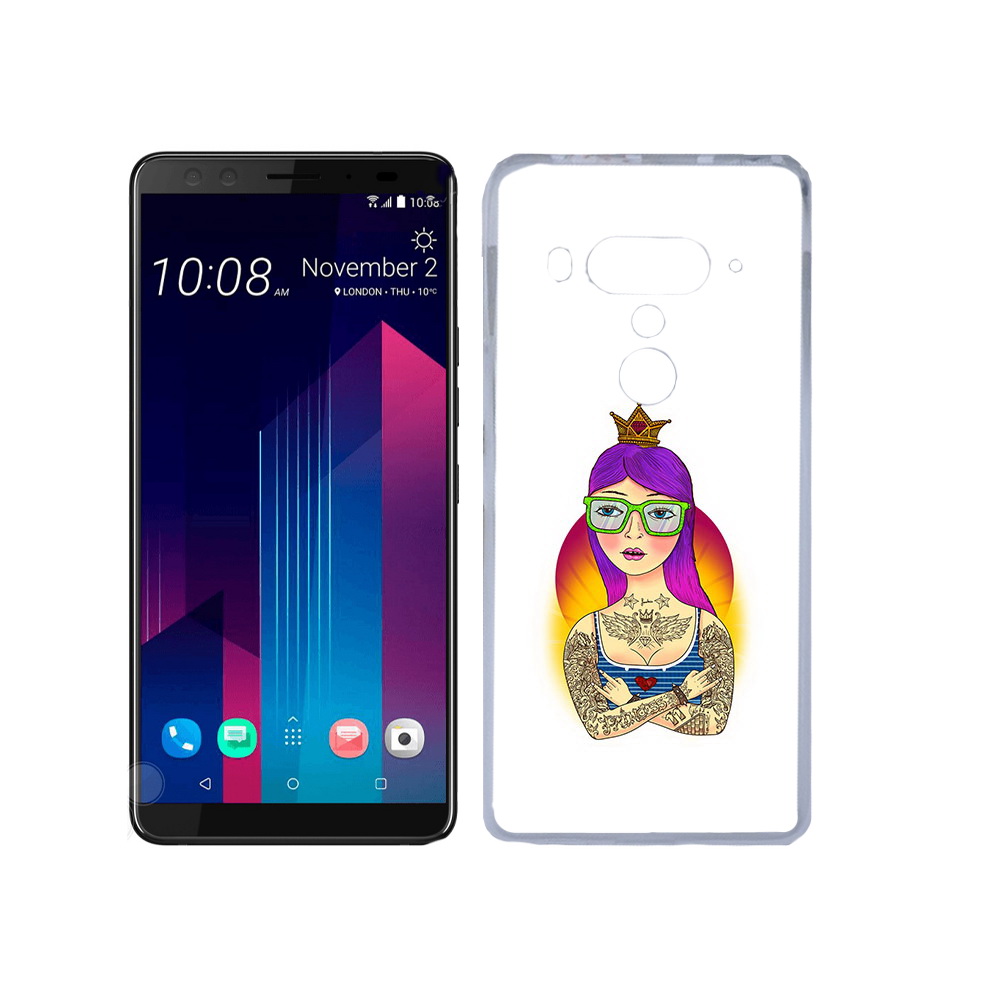 

Чехол MyPads Tocco для HTC U12+ девушка в татуировках с короной, Прозрачный, Tocco