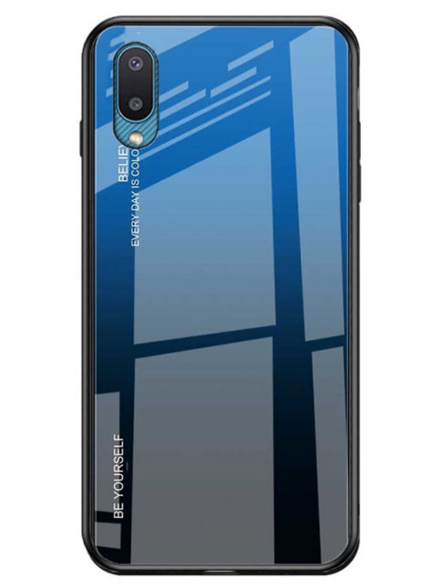 

Brodef Gradation стеклянный чехол для Samsung Galaxy A02 Синий