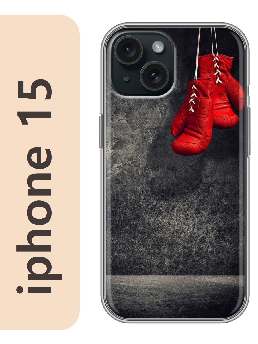

Чехол на Apple Iphone 15 бокс перчатки 623, Прозрачный, Iph15spor