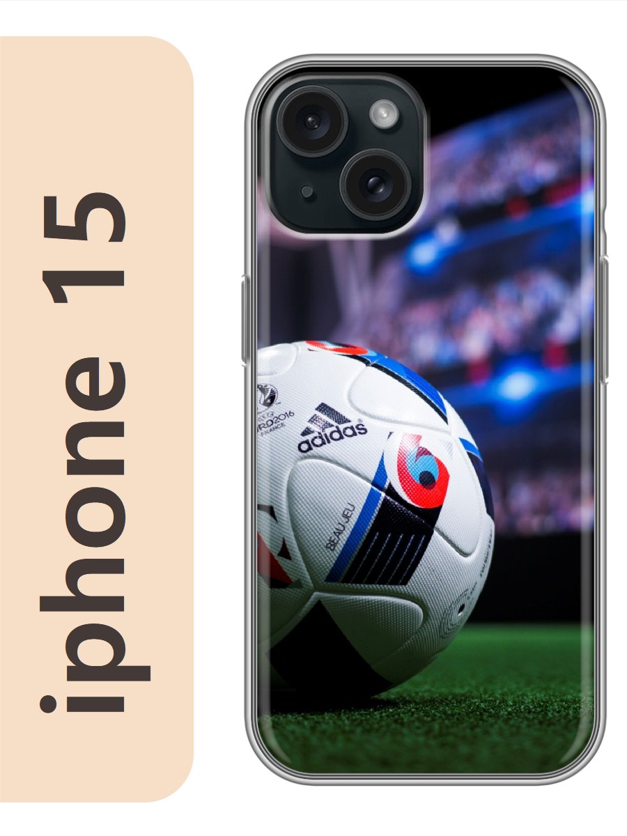 

Чехол на Apple Iphone 15 футбол 615, Прозрачный, Iph15spor