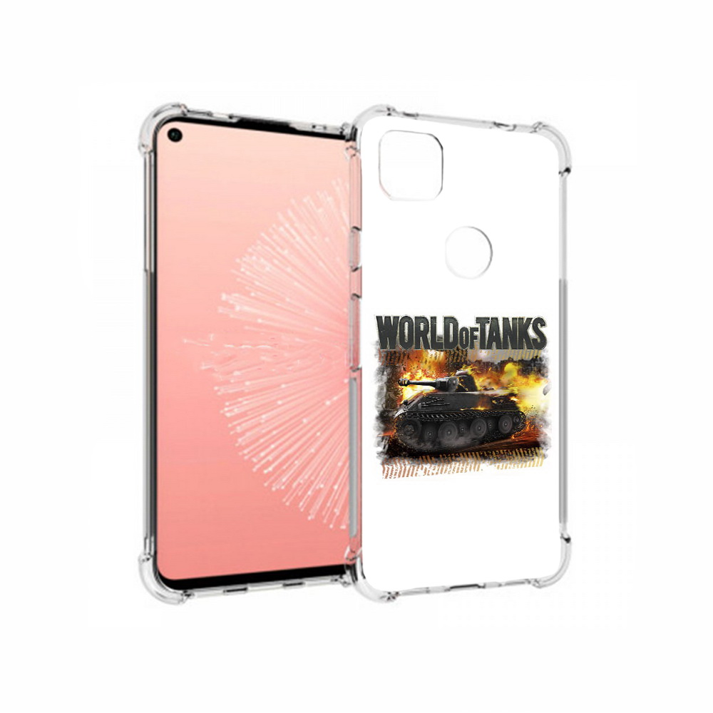 

Чехол MyPads Tocco для Google Pixel 4A Мир танков-2, Прозрачный, Tocco