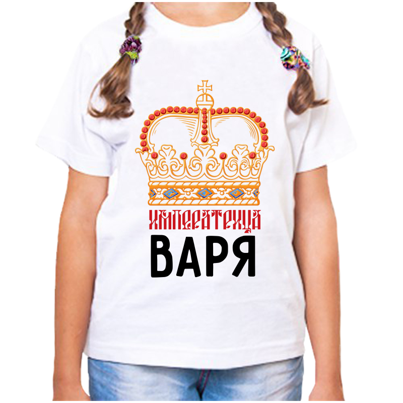 

Футболка девочке белая 30 р-р императрица варя, Белый, fdd_imperatrica_varya