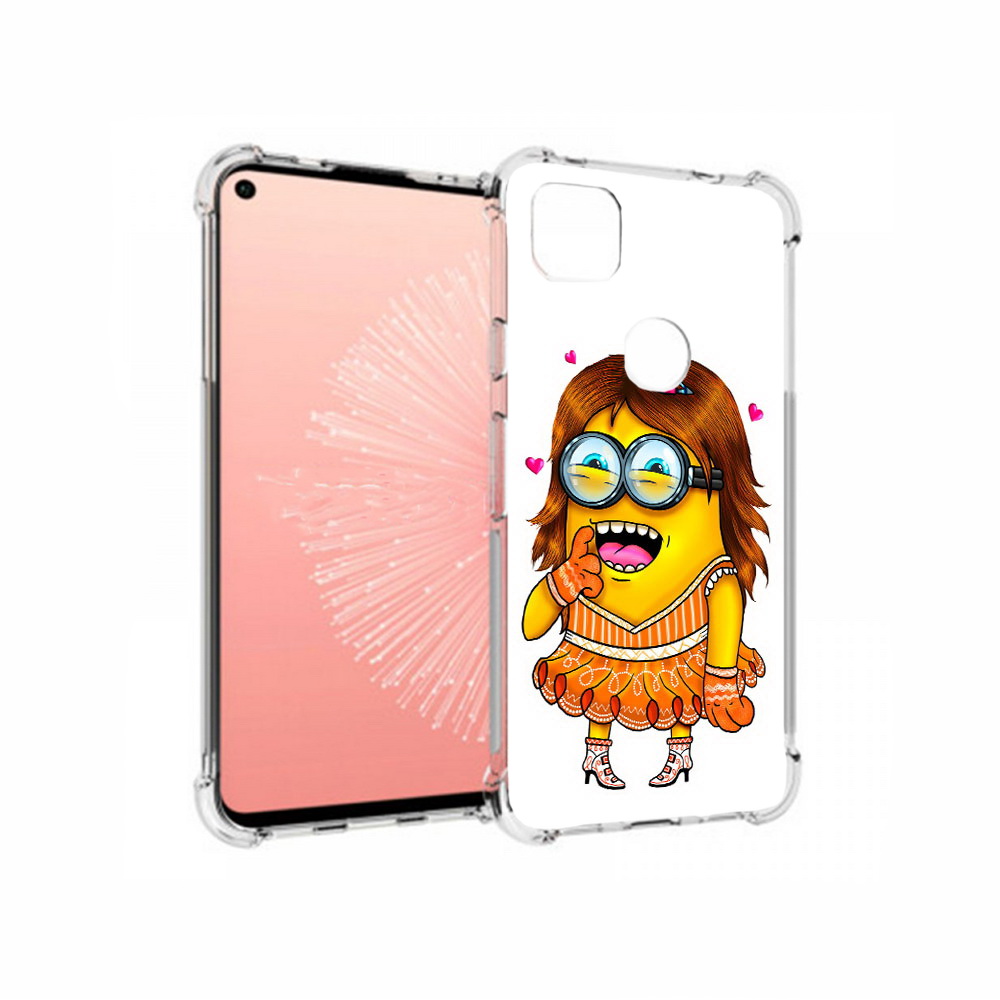 

Чехол MyPads Tocco для Google Pixel 4A Миньон девочка, Прозрачный, Tocco