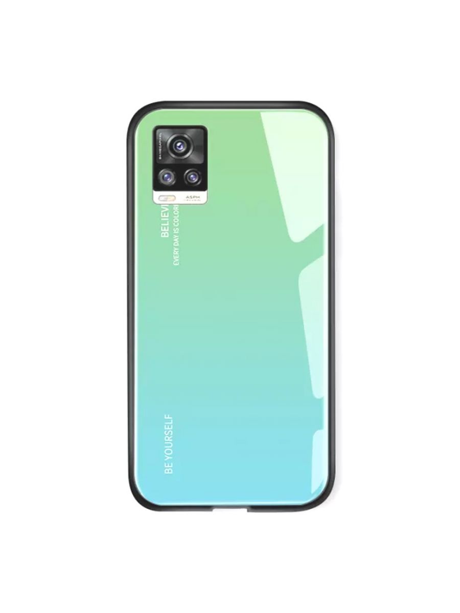 

Brodef Gradation стеклянный чехол для vivo V20 Бирюзовый