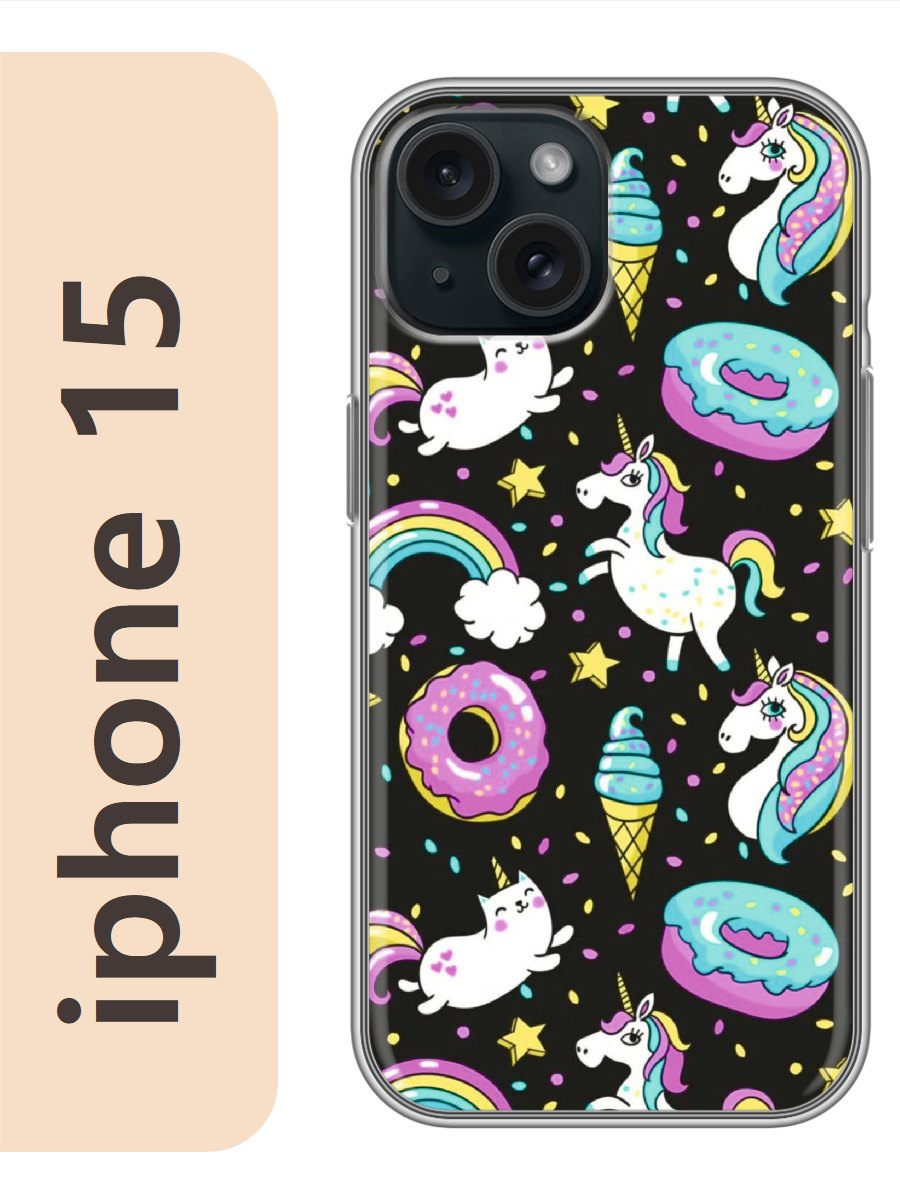 

Чехол на Apple Iphone 15 единорог 498, Iph15erog