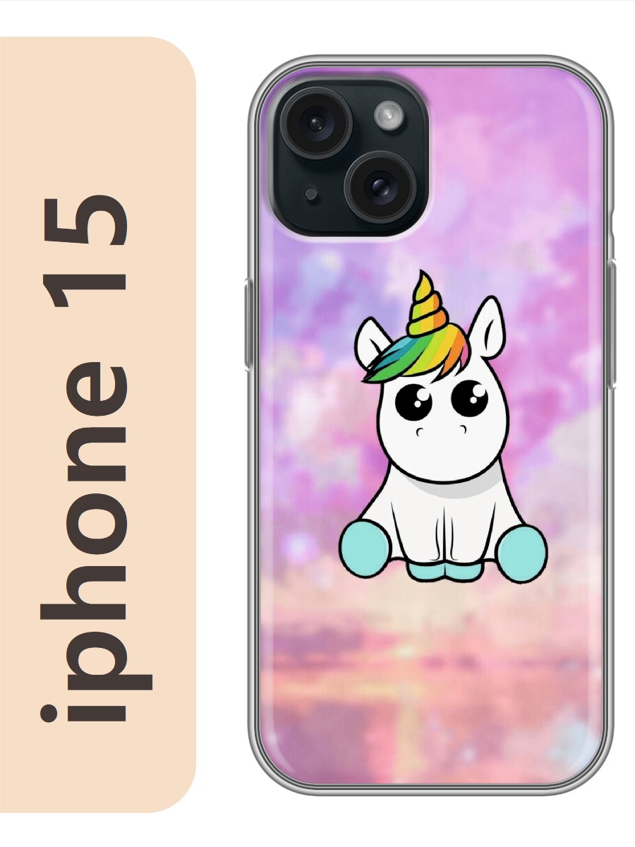 

Чехол на Apple Iphone 15 единорог 497, Прозрачный, Iph15erog