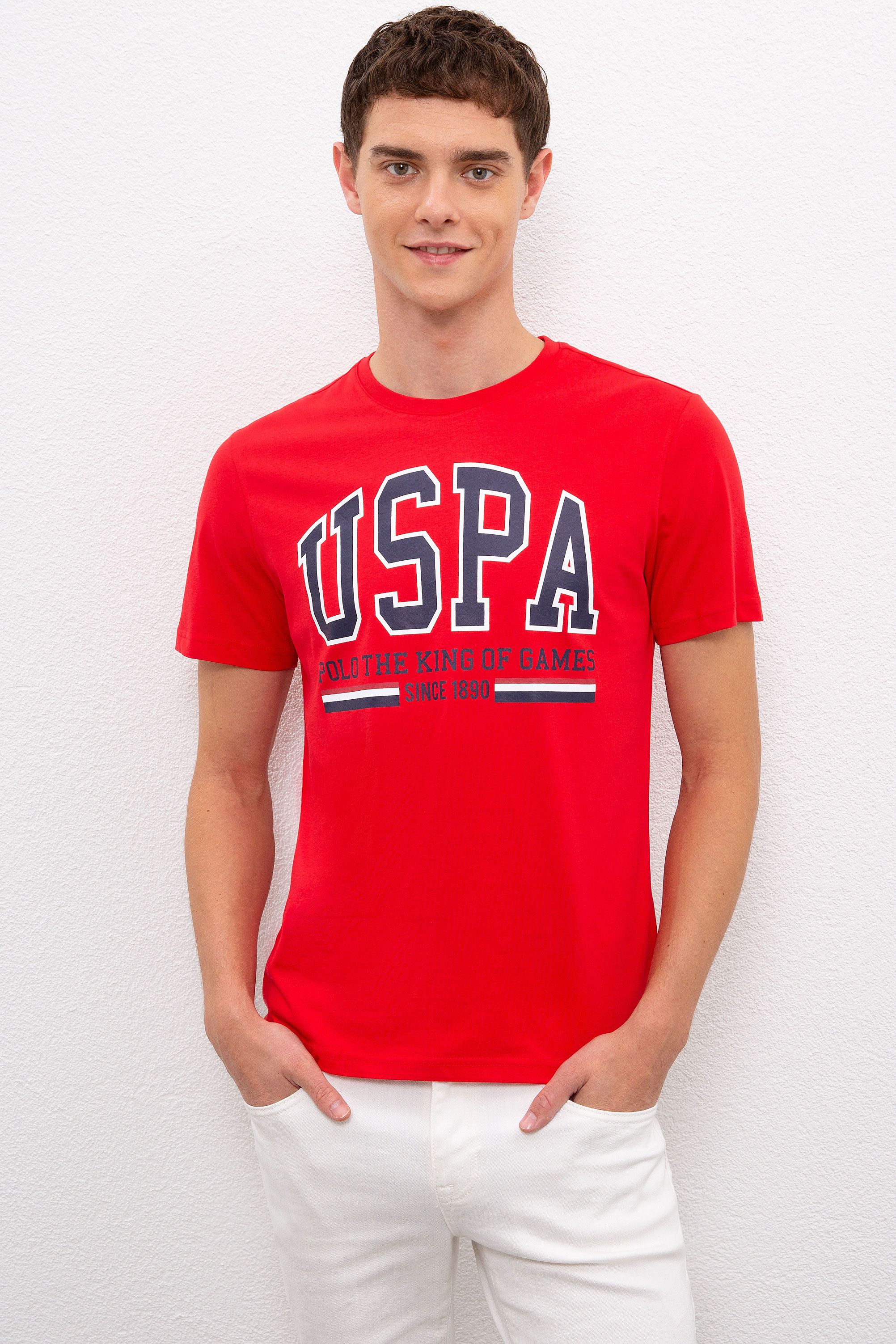

Футболка мужская U.S. POLO Assn. G081GL0110JAMAL красная XS, Красный, G081GL0110JAMAL