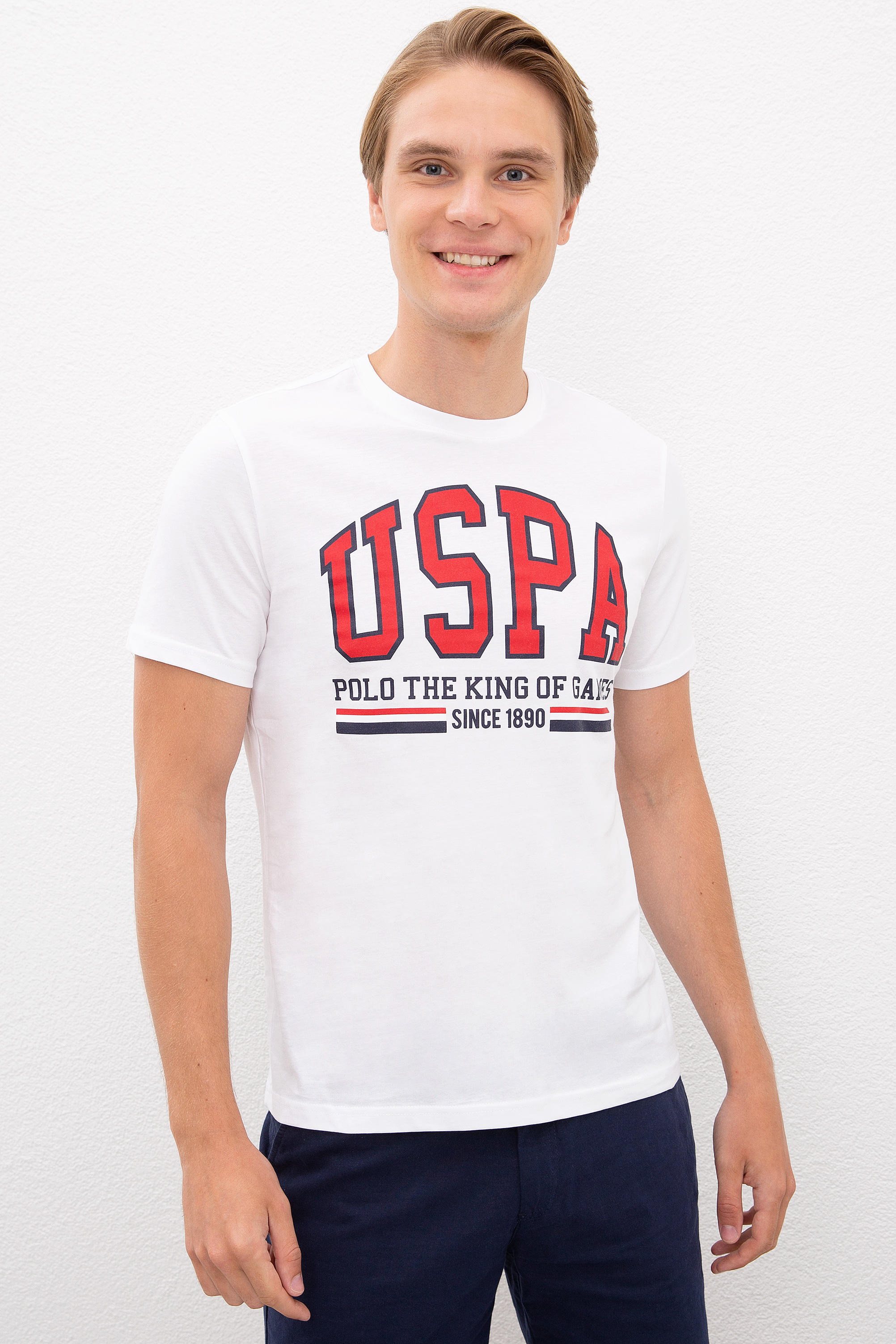 фото Футболка мужская g081gl0110jamal u.s. polo assn. белая xs