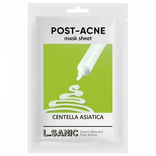 

Тканевая маска L’Sanic Centella asiatica post-acne mask sheetс экстрактом центеллы, 25 мл