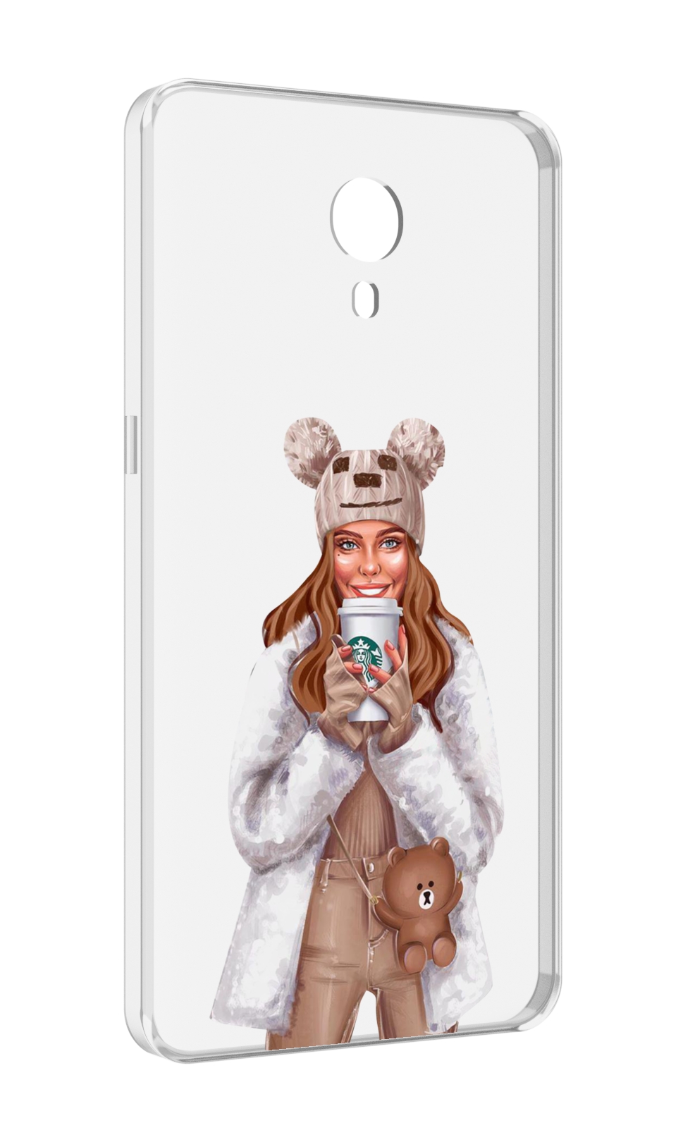 

Чехол MyPads Девушка-с-кофе-старбакс женский для Meizu M3 Note, Прозрачный, Tocco