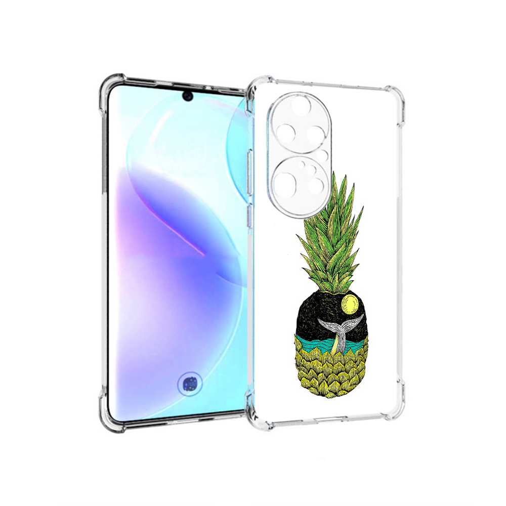 

Чехол MyPads Tocco для Huawei P50 Pro ананас с китом, Прозрачный, Tocco