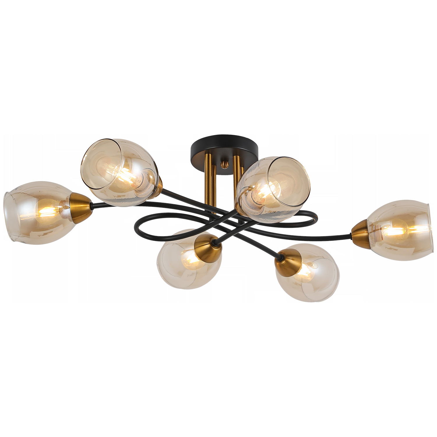 

Люстра потолочная illumico IL8263-6COU-79 BK GD, IL8263-6COU-79 BK GD