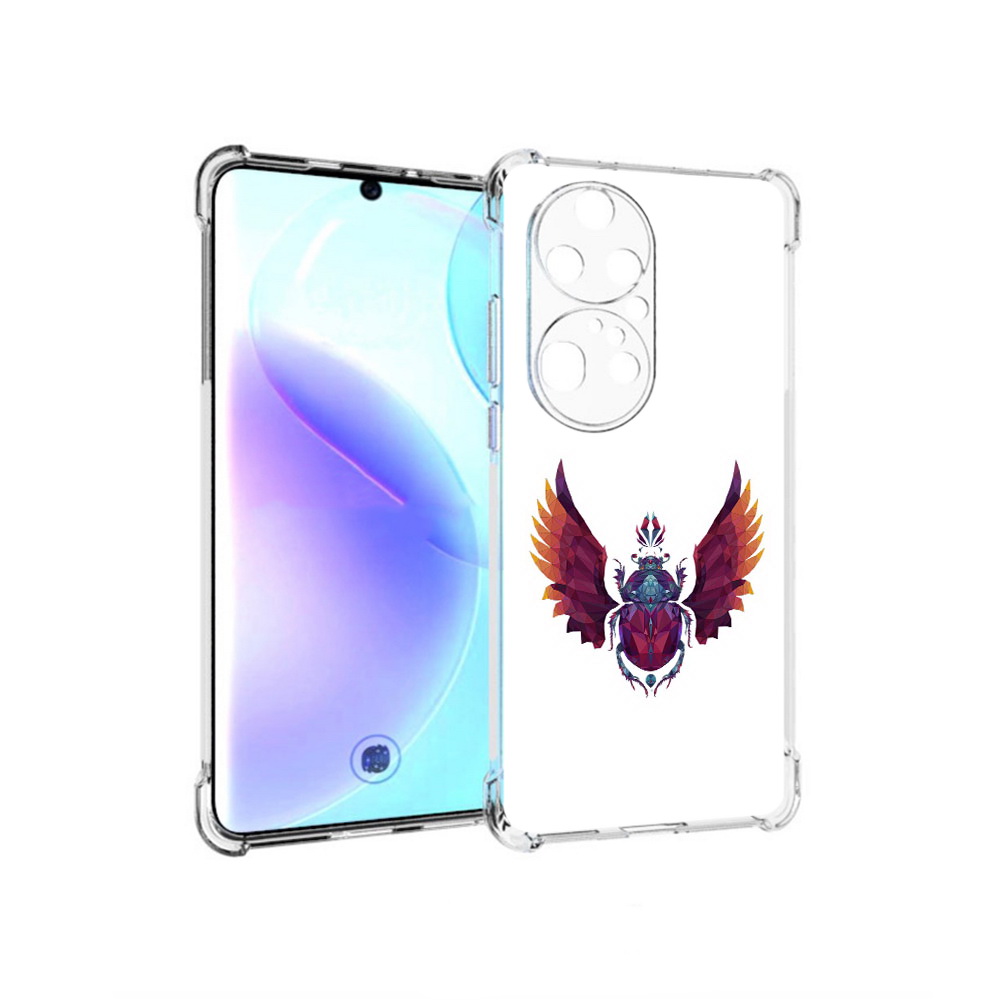

Чехол MyPads Tocco для Huawei P50 Pro алмазный скоробей, Прозрачный, Tocco
