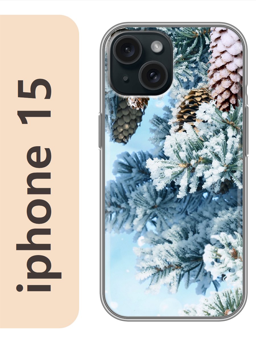 

Чехол на Apple Iphone 15 шишки 450, Прозрачный, Iph15newy