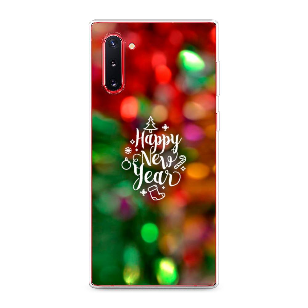 

Чехол на Samsung Galaxy Note 10 "Новый Год на елке", Зеленый;красный;желтый, 28650-5