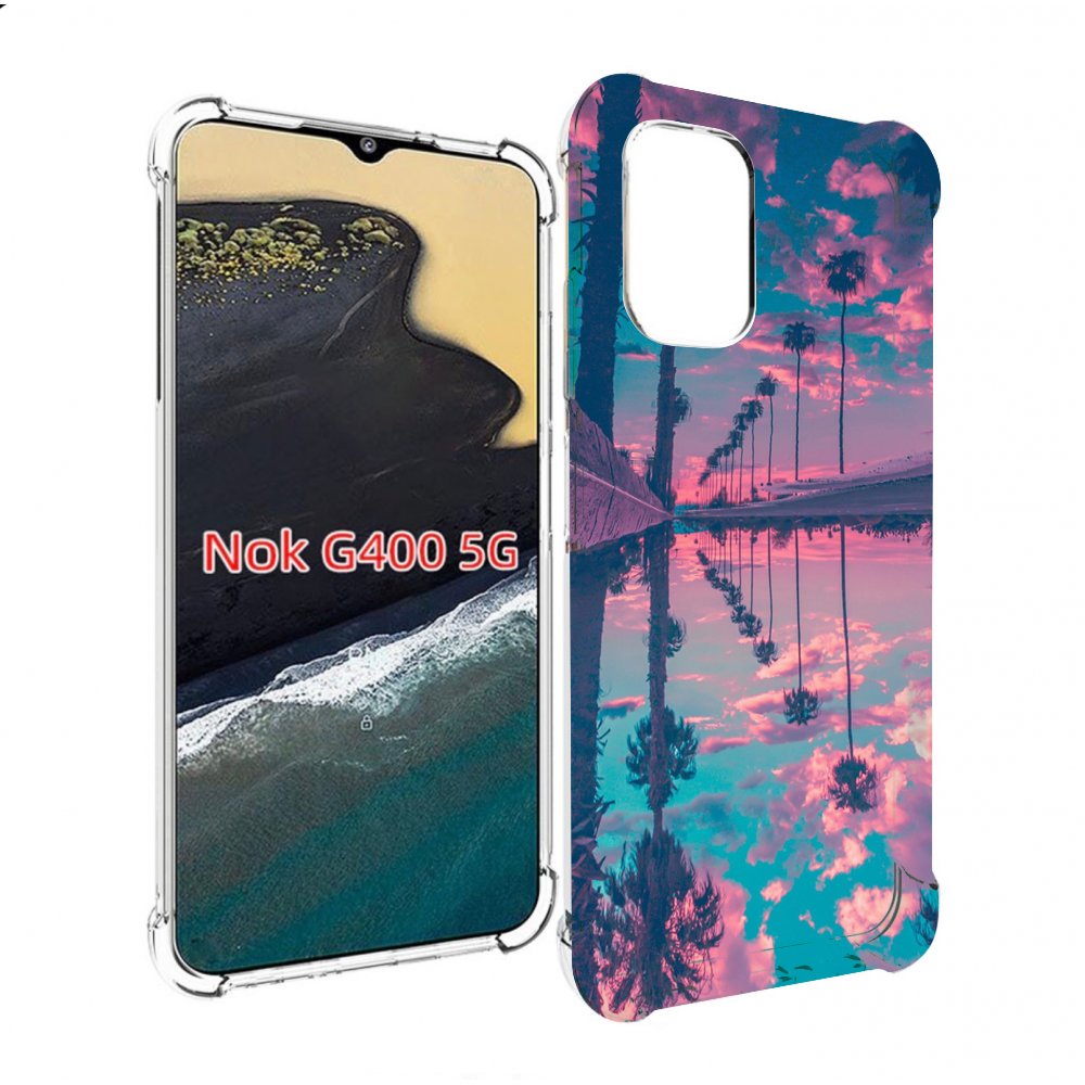 

Чехол MyPads отражение-пальм для Nokia G400 5G, Прозрачный, Tocco