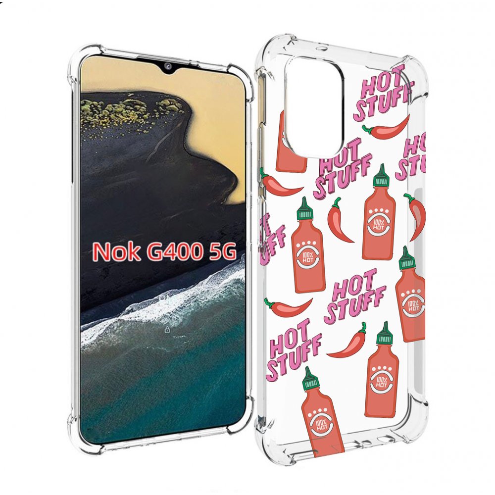 

Чехол MyPads острые-перчики для Nokia G400 5G, Прозрачный, Tocco