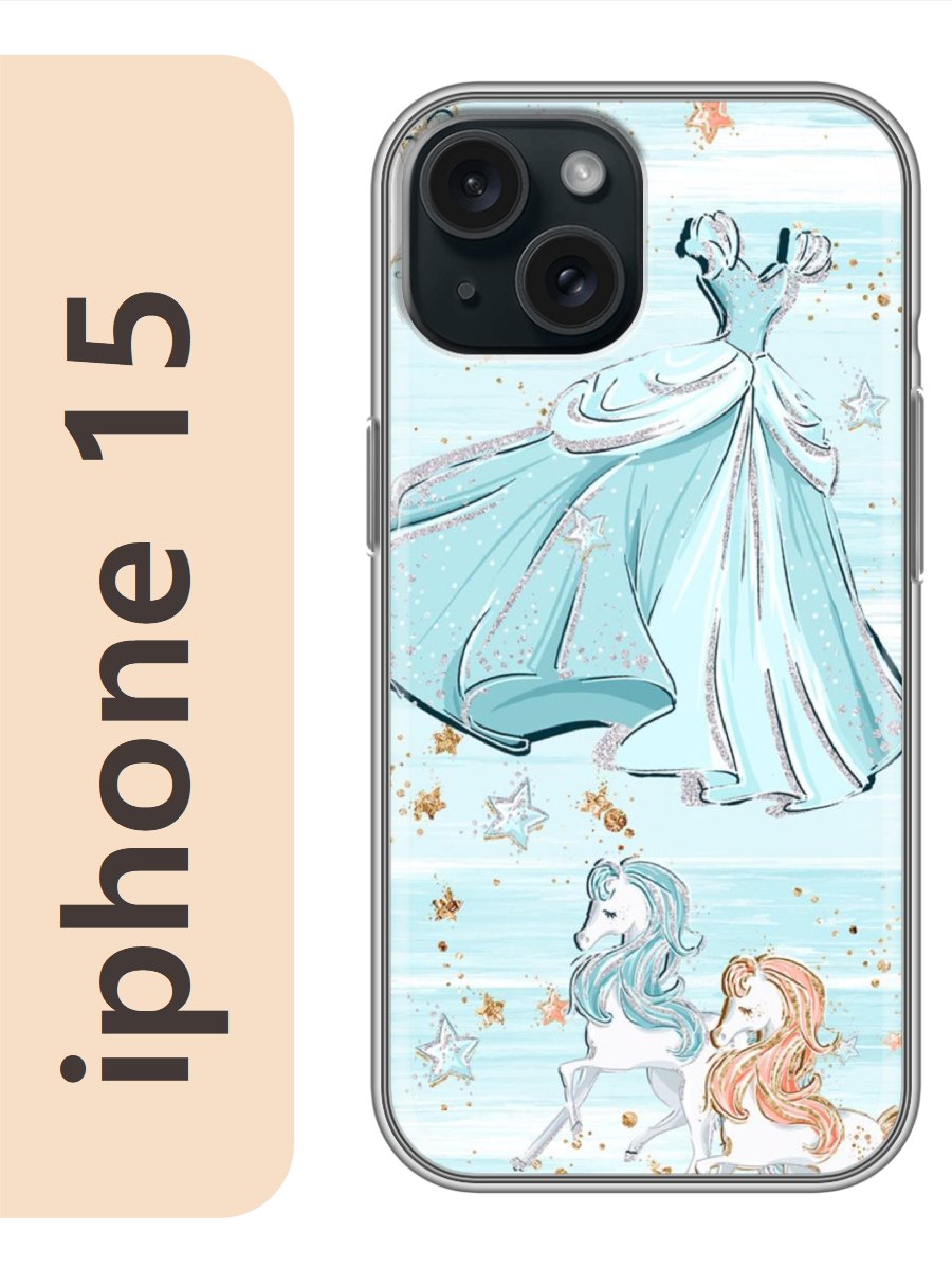 

Чехол на Apple Iphone 15 принцессный фон 368, Прозрачный, Iph15rzne