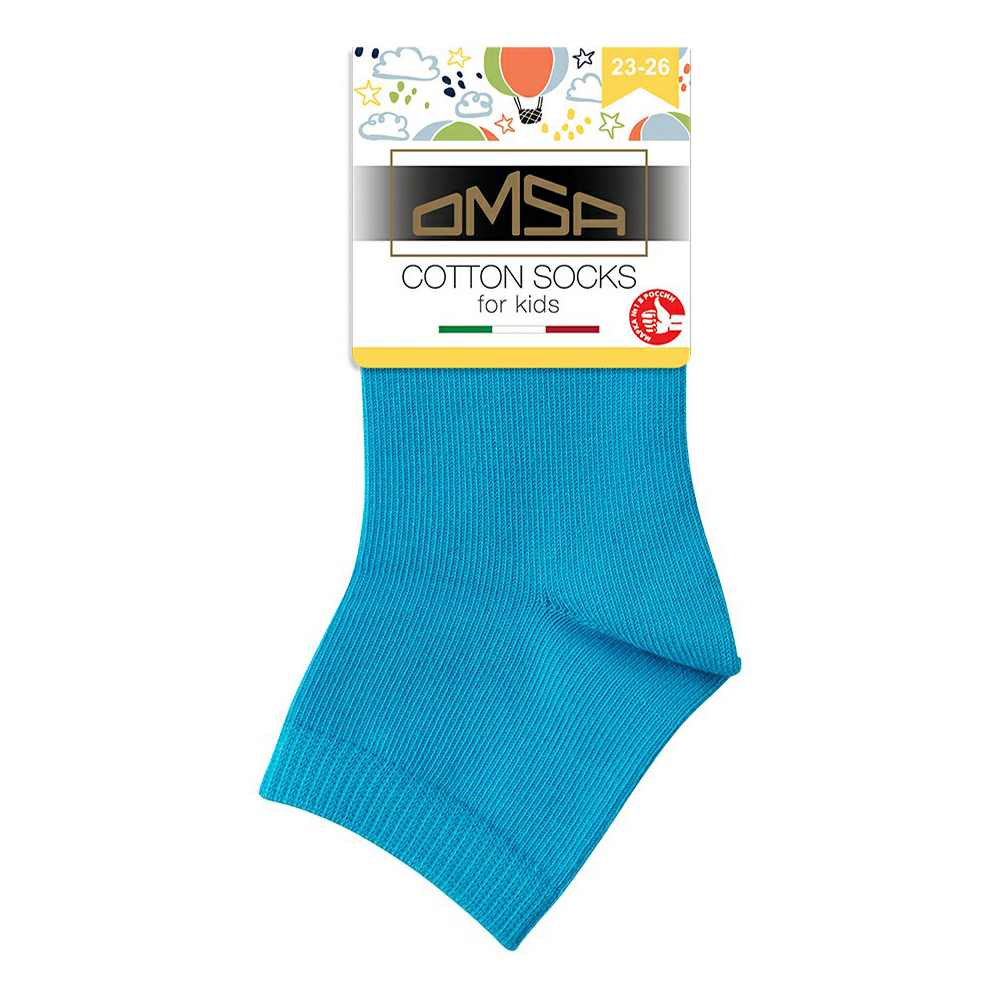 

Носки детские Omsa Kids Calzino Blu гладь укороченные хлопок голубые р 31-34