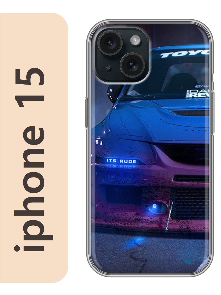 

Чехол на Apple Iphone 15 Авто тойота 359, Прозрачный, Iph15avto