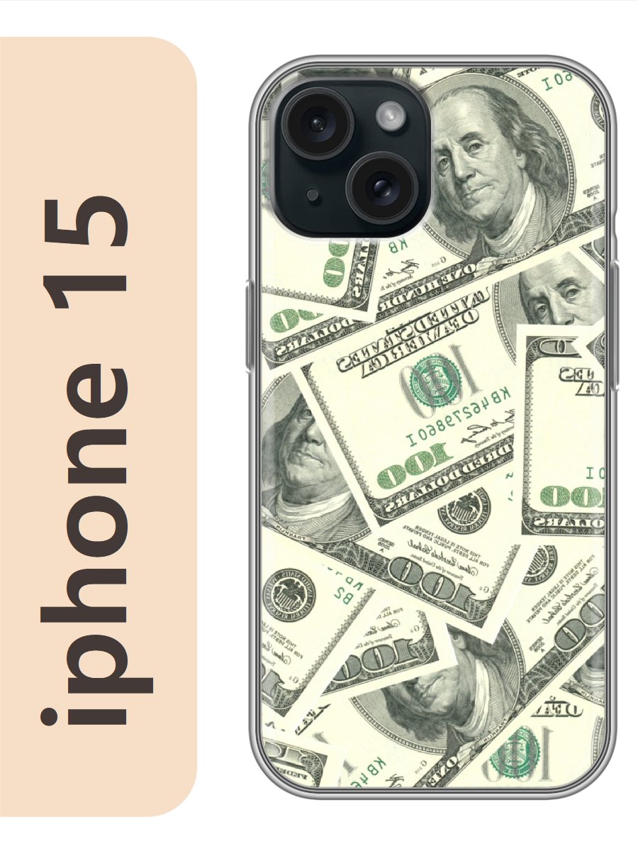 

Чехол на Apple Iphone 15 деньги доллары 356, Iph15many