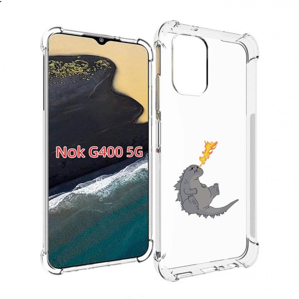 

Чехол MyPads огнедышащий-дракончик для Nokia G400 5G, Прозрачный, Tocco