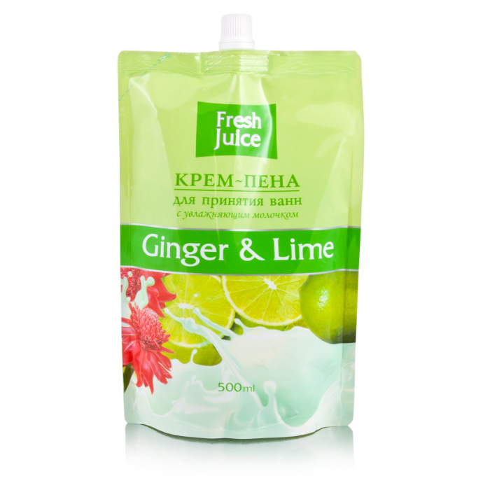 фото Крем-пена для принятия ванн fresh juice ginger & lime 500 мл