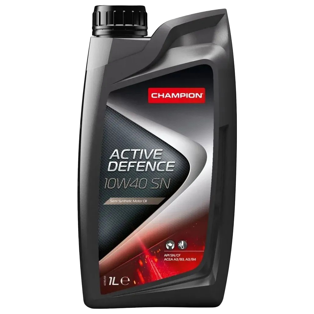 фото Масло моторное полусинтетическое 1л - active defence 10w40 sn champion oil арт. 8210853