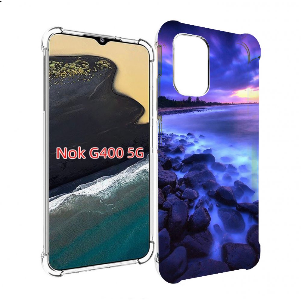 

Чехол MyPads неоновый берег для Nokia G400 5G, Прозрачный, Tocco