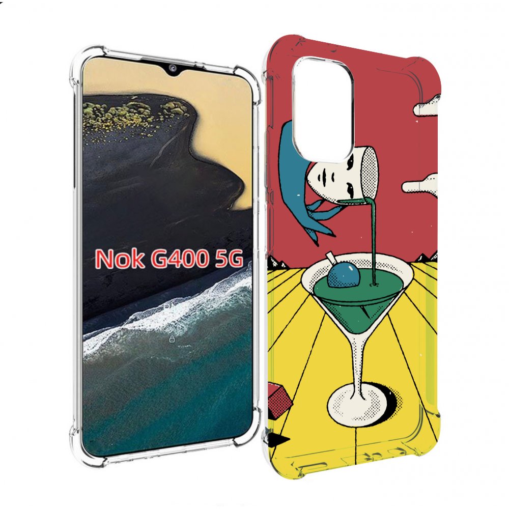 

Чехол MyPads необычный напиток для Nokia G400 5G, Прозрачный, Tocco